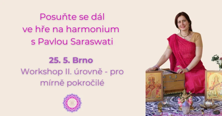 naučte se hrát na harmonium v Brně s Pavlou Saraswati - hudba s radostí