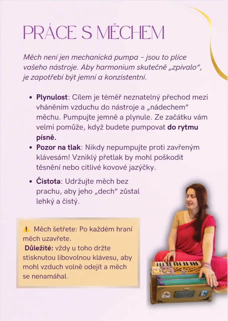 Jak správně používat měch harmonia