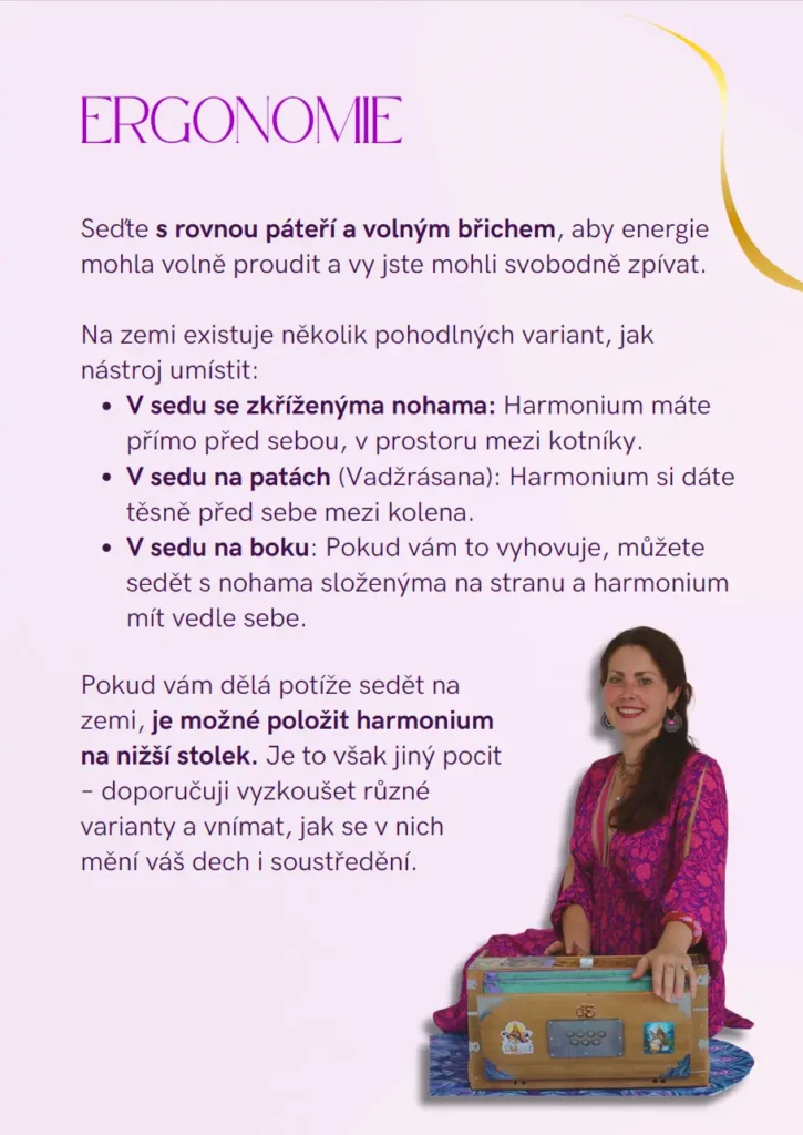 Jak u harmonia správně sedět
