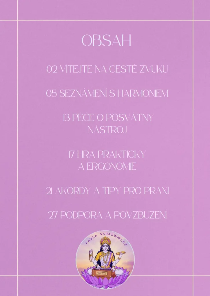 Prohlédněte si obsah Ebooku "První kroky s harmoniem" Pavly Saraswati