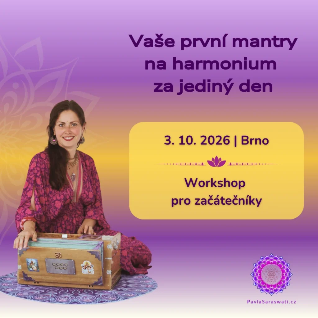 Workshop hry na harmonium s Pavlou Saraswati v Brně.