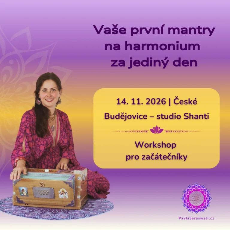 Workshop hry na harmonium s Pavlou Saraswati v Českých Budějovicích